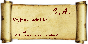 Vojtek Adrián névjegykártya